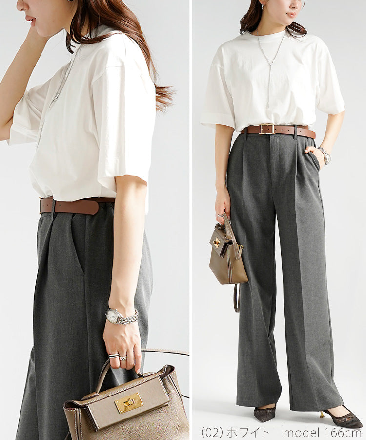 シルケットハイネックTシャツ