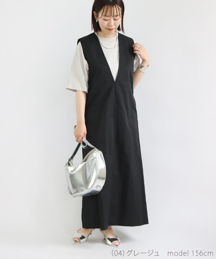シルケットハイネックTシャツ