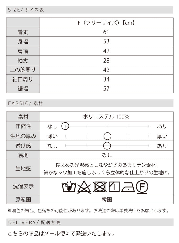 サテンTブラウス