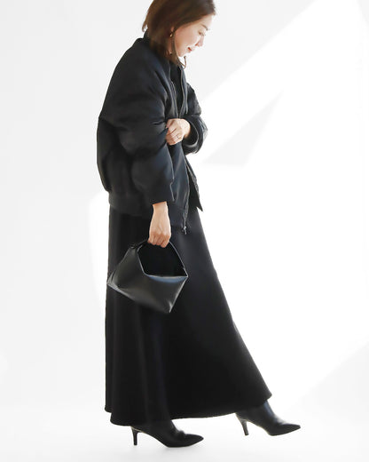 MA-1×裏ボアマーメイドワンピースコーデ2点セット