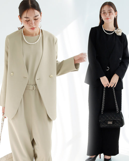 【予約商品12月上旬出荷予定】ジャケット×オールインワン2点セット