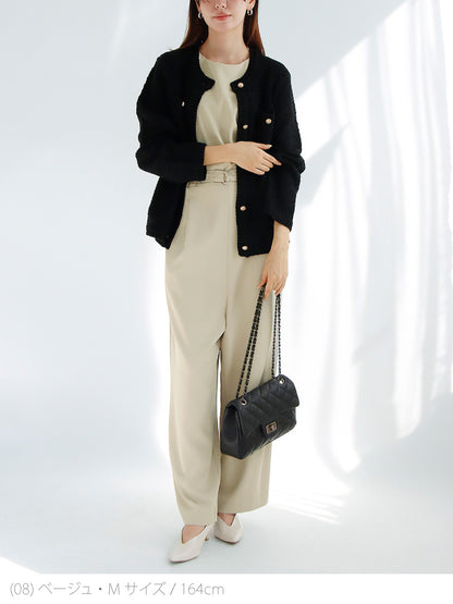 【予約商品12月上旬出荷予定】ジャケット×オールインワン2点セット