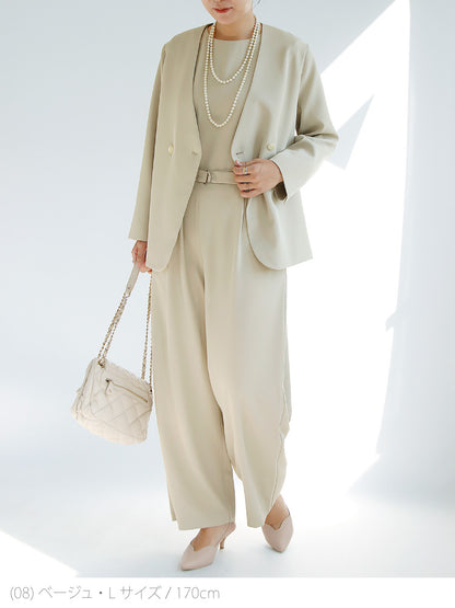 【予約商品12月上旬出荷予定】ジャケット×オールインワン2点セット