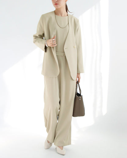 【予約商品12月上旬出荷予定】ジャケット×オールインワン2点セット