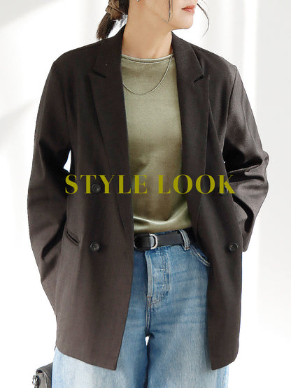 ジャケット×ベロアトップスコーデ2点セット