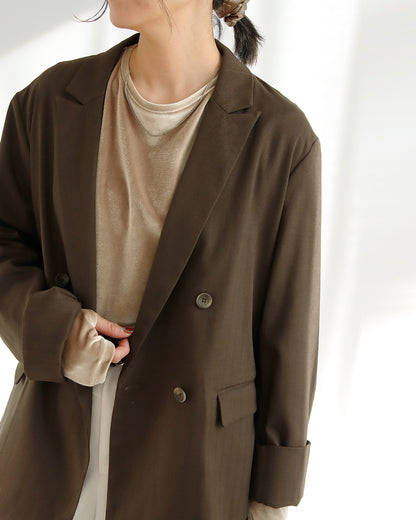 ジャケット×ベロアトップスコーデ2点セット