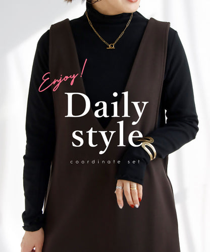 着太りなしであったかい！冬のジャンスカコーデ2点セット