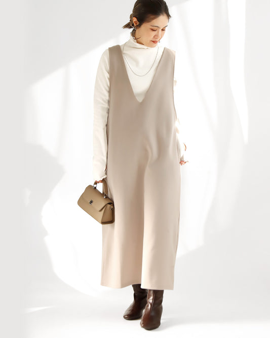 着太りなしであったかい！冬のジャンスカコーデ2点セット