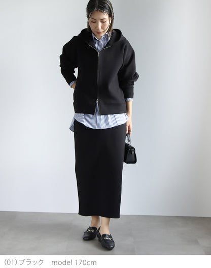 【予約商品2月中～下旬入荷予定】ポンチパーカー×タイトスカートセットアップ