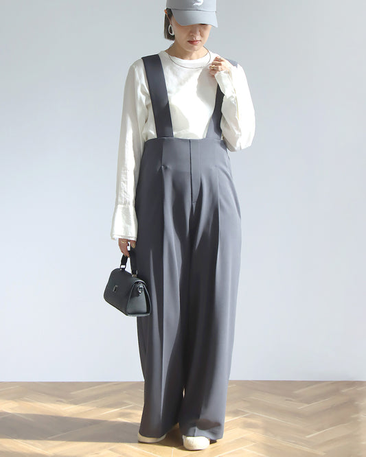 ちょいキレイめが嬉しい！悩まず決まるサロペットコーデ2点セット