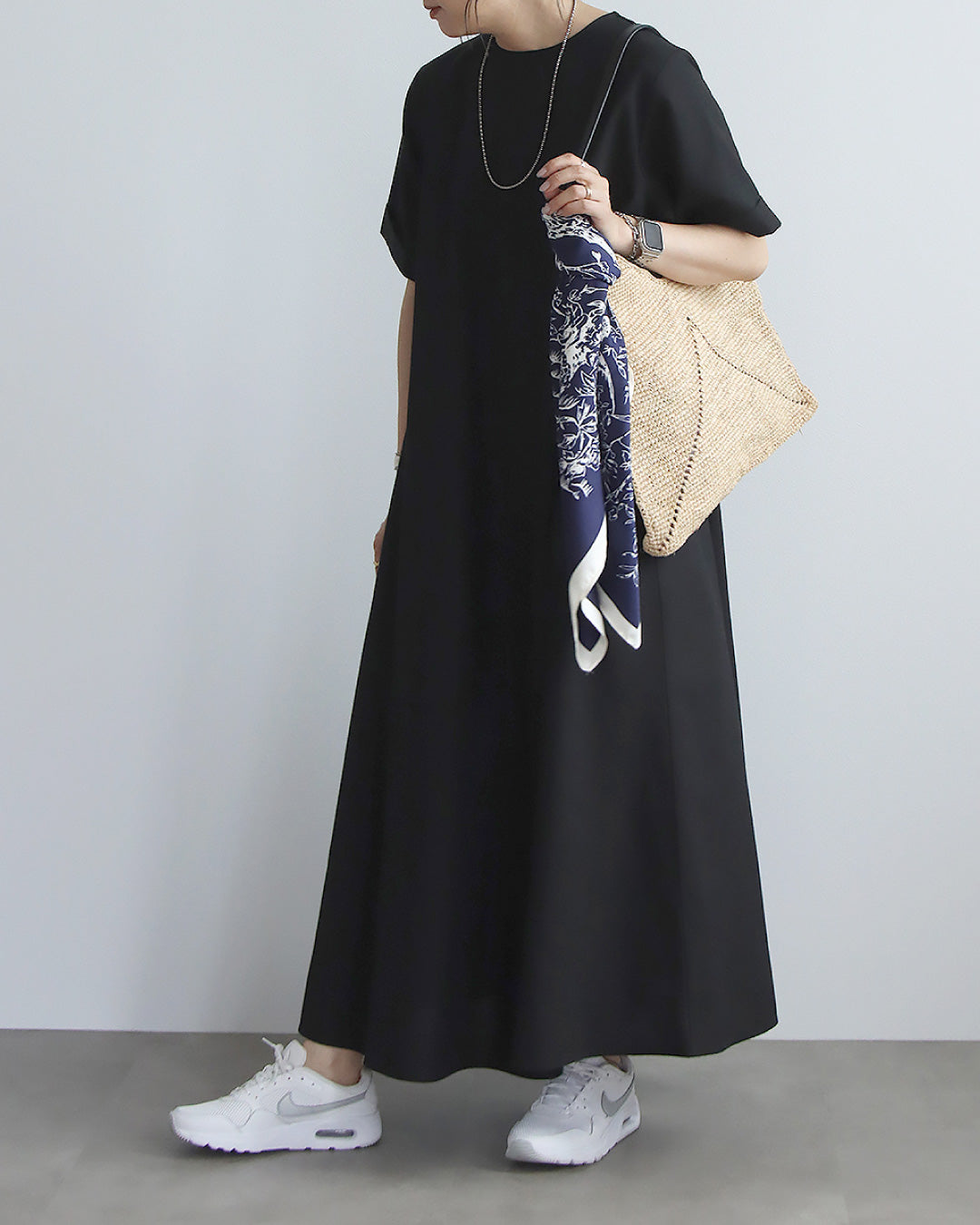 巻くだけで即オシャレ！大人のワンピコーデ2点セット
