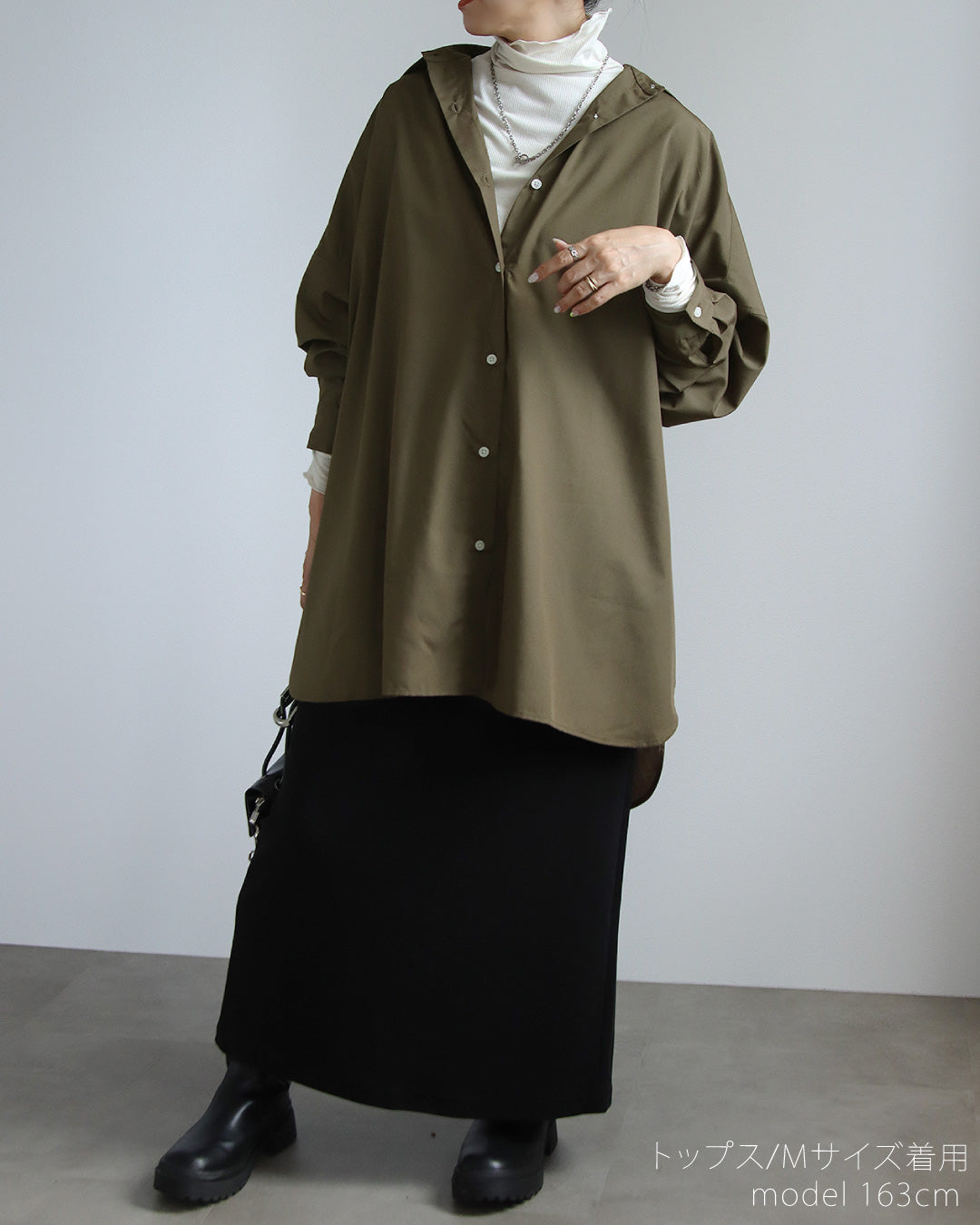 お仕事もお出かけにも、ゆるシャツレイヤードセット