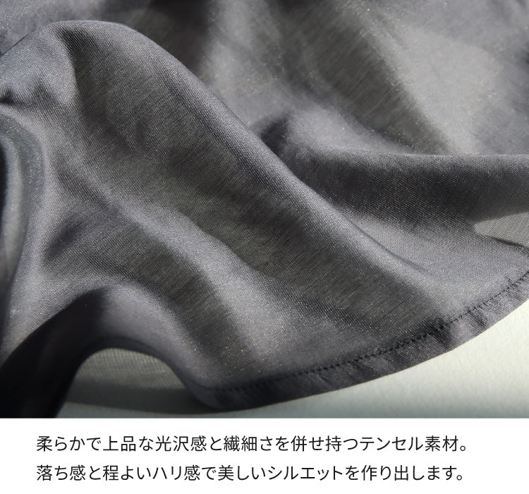 シアーボウタイブラウス