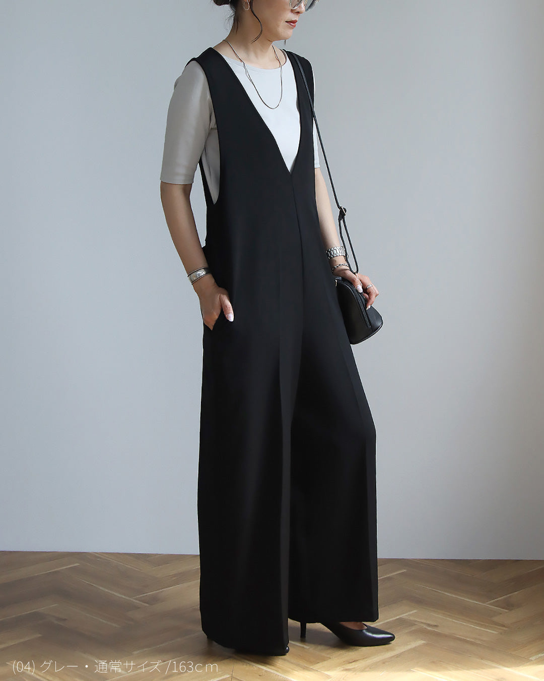 すっきり見え5分袖Tシャツ