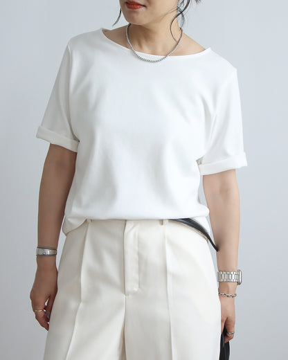 すっきり見え5分袖Tシャツ