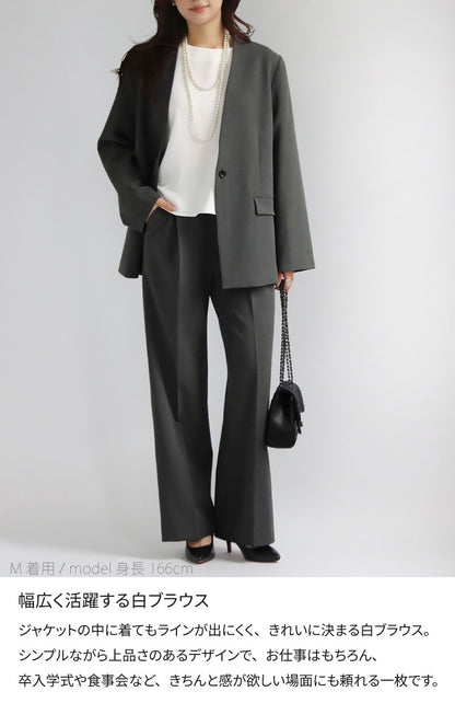 Aラインシフォンブラウス