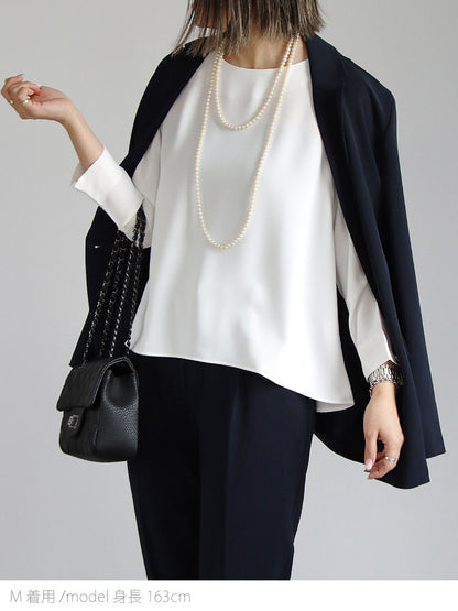 Aラインシフォンブラウス