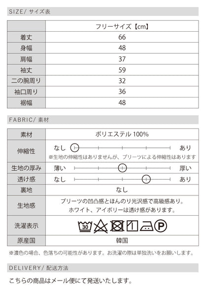 プリーツブラウス