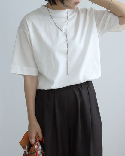 シルケットハイネックTシャツ