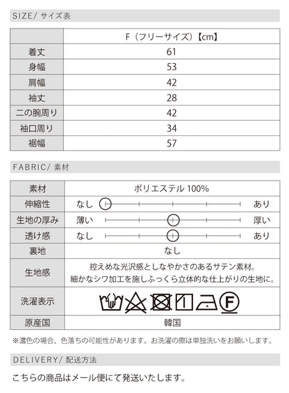 サテンTブラウス