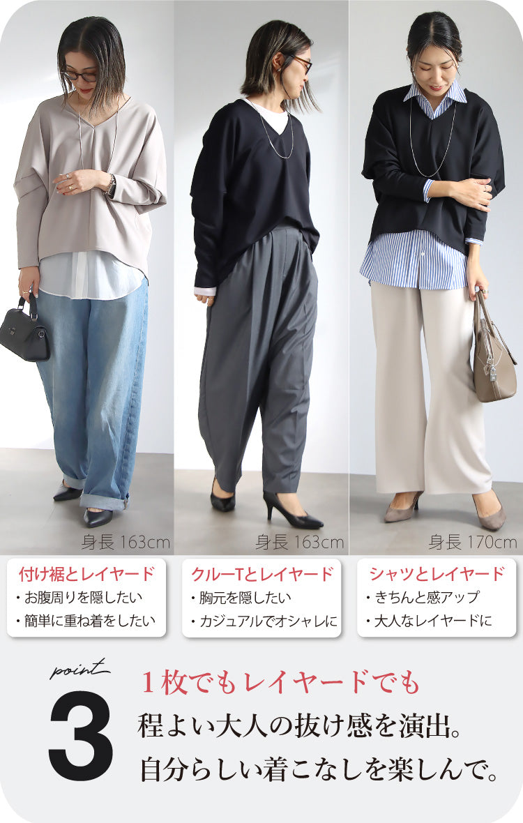 ポンチＶネックプルオーバー