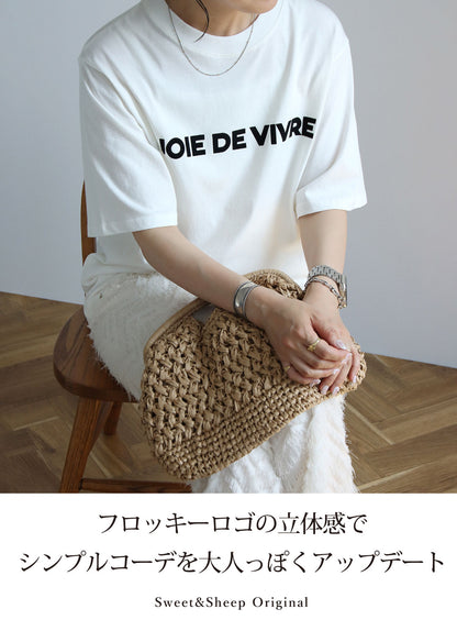 ロゴフロッキープリントTシャツ