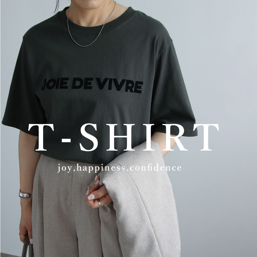 ロゴフロッキープリントTシャツ