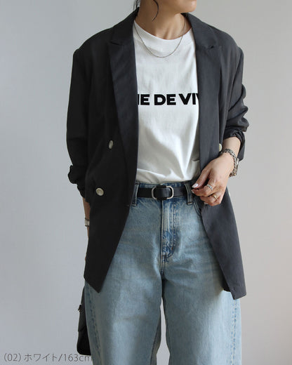 ロゴフロッキープリントTシャツ