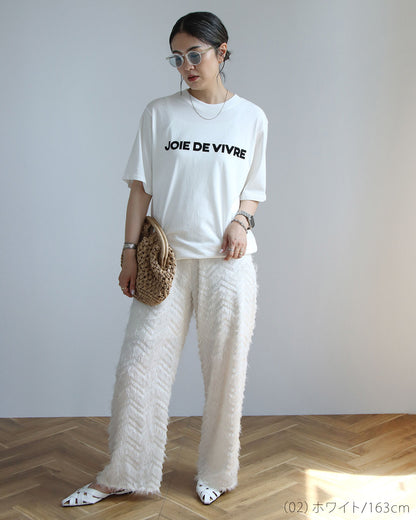 ロゴフロッキープリントTシャツ