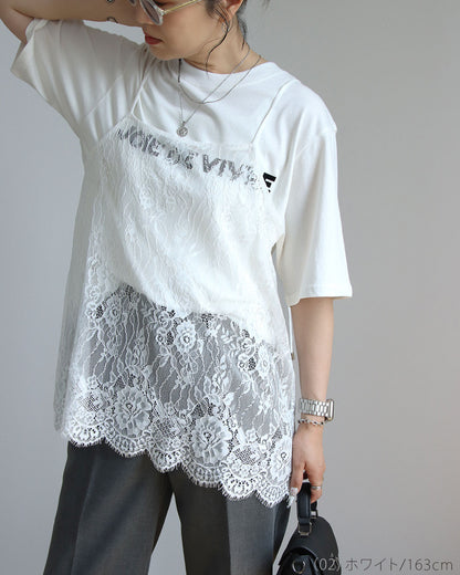 ロゴフロッキープリントTシャツ