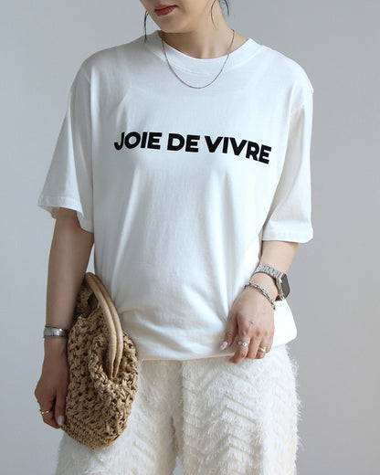 ロゴフロッキープリントTシャツ