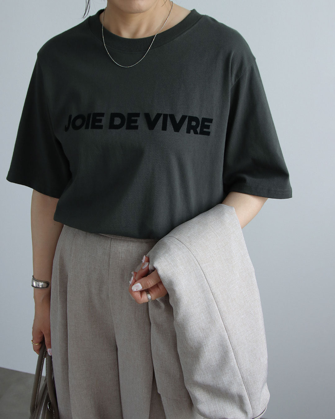 ロゴフロッキープリントTシャツ