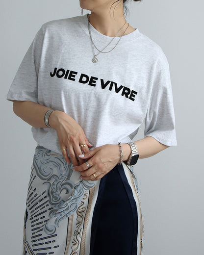 ロゴフロッキープリントTシャツ