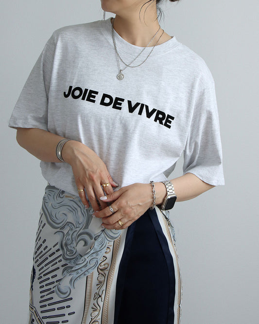 ロゴフロッキープリントTシャツ