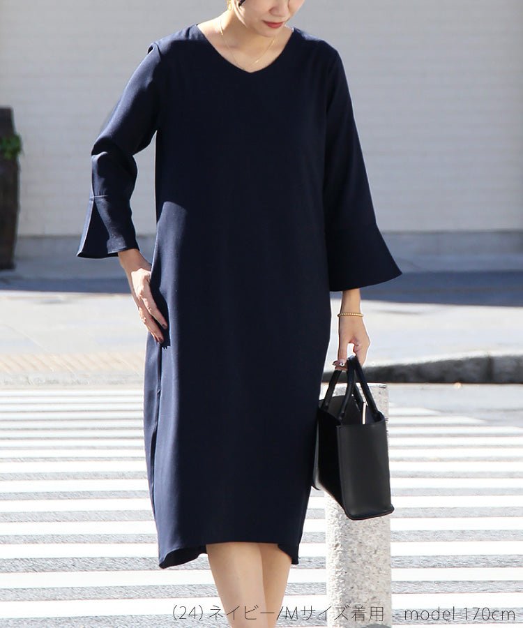 ベルスリーブワンピース