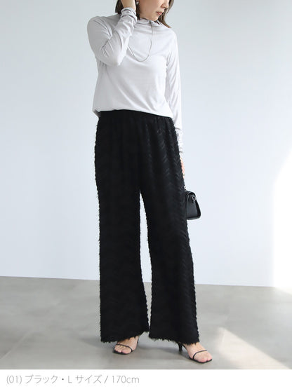 【訳あり】【SALE】ジャガードイージーパンツ