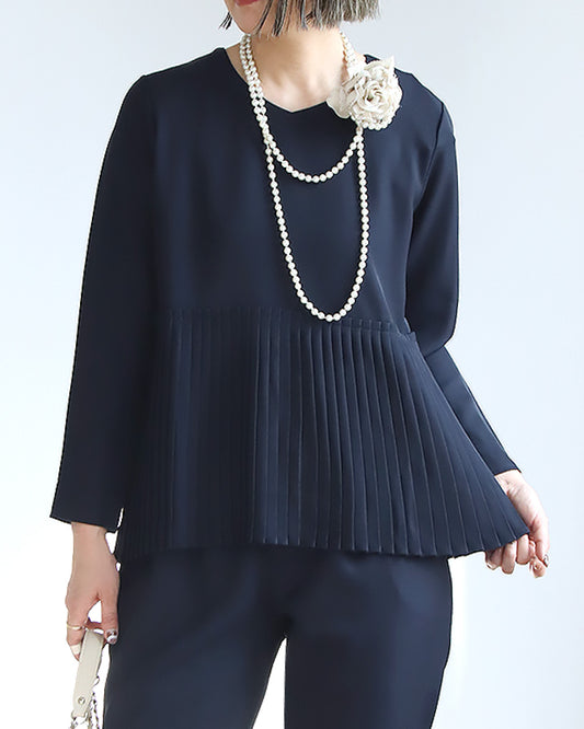 裾プリーツセットアップ