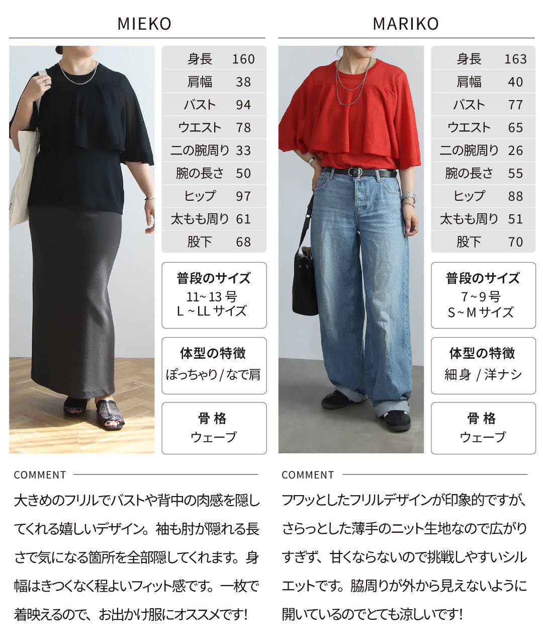 フリルシアーニット