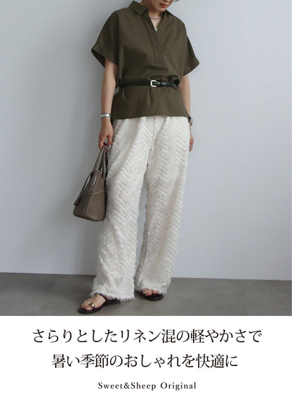 【予約商品7月7月入荷予定】リネンスキッパーシャツ