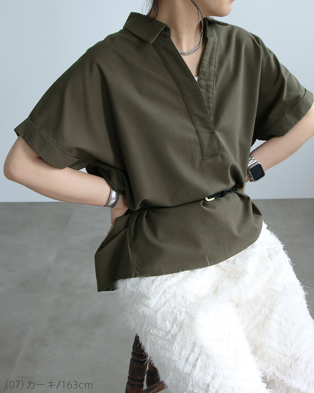 【予約商品7月7月入荷予定】リネンスキッパーシャツ