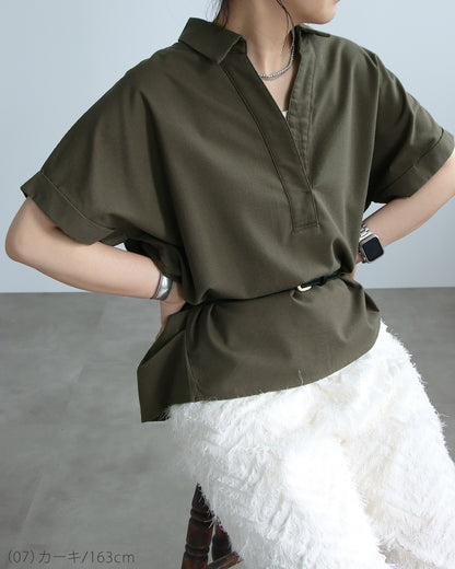 【予約商品7月7月入荷予定】リネンスキッパーシャツ