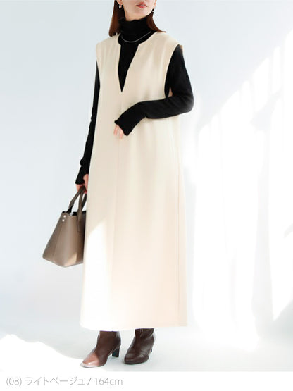 裏ボアキーネックジャンパースカート