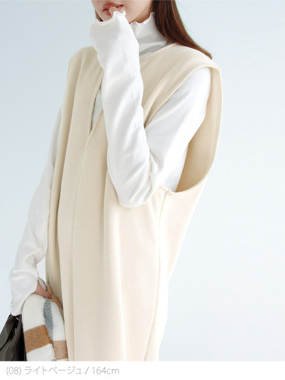 裏ボアキーネックジャンパースカート