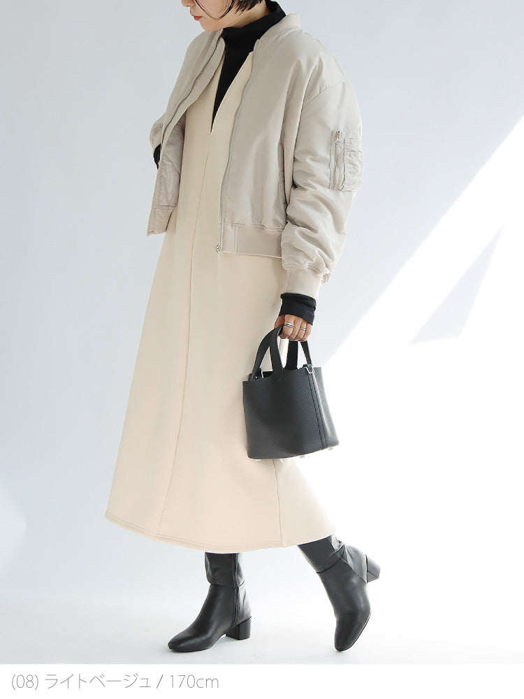 裏ボアキーネックジャンパースカート