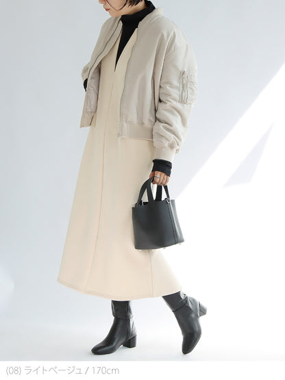 裏ボアキーネックジャンパースカート