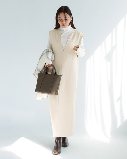 裏ボアキーネックジャンパースカート