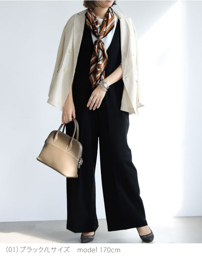 Vネックサロペット