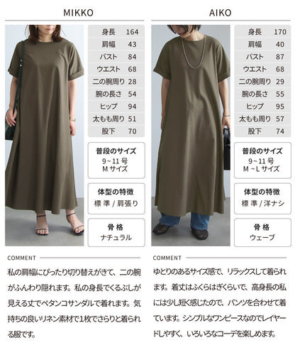 【予約商品7月7日入荷予定】リネンAラインワンピース