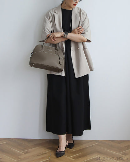 【予約商品7月7日入荷予定】リネンAラインワンピース