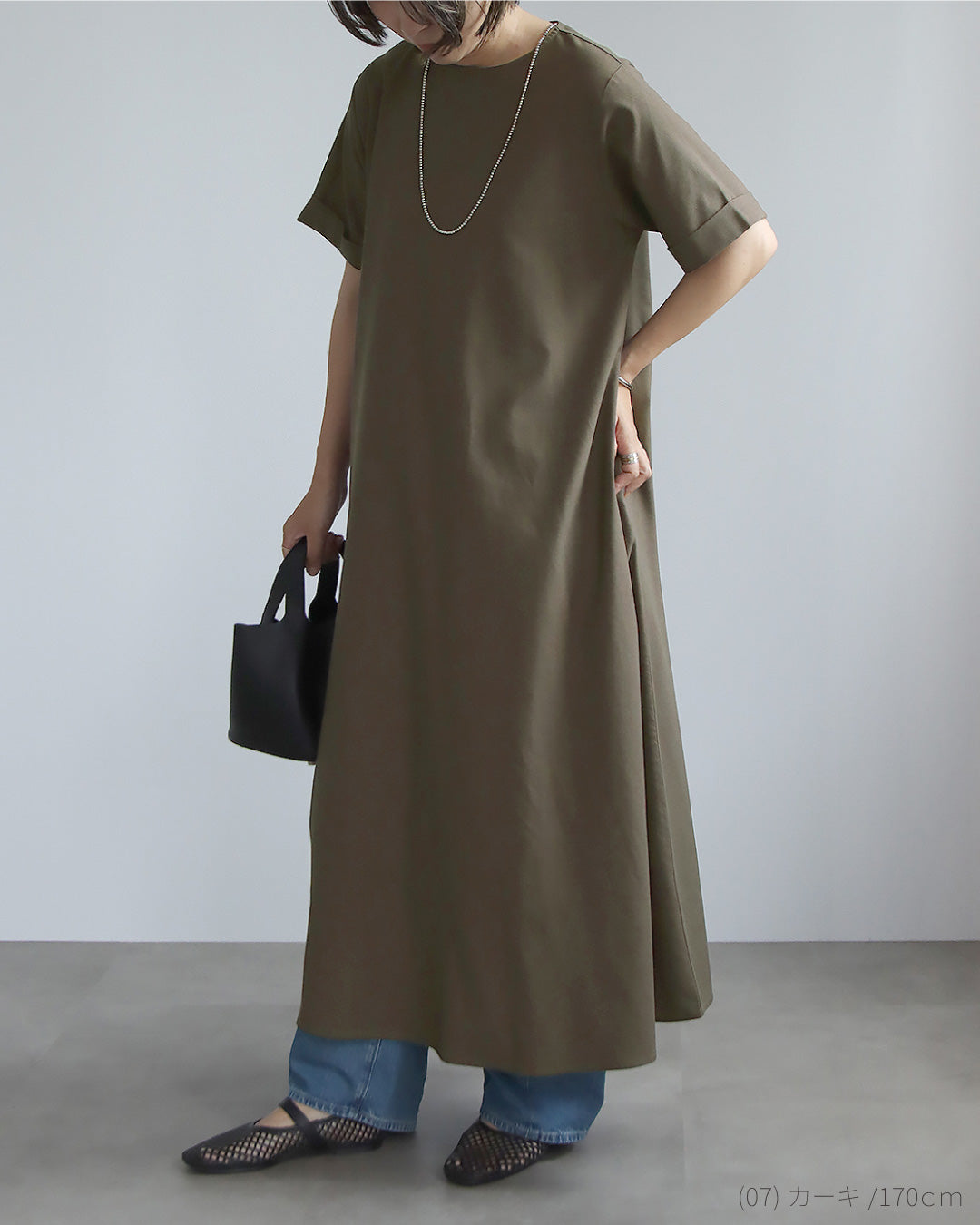 【予約商品7月7日入荷予定】リネンAラインワンピース